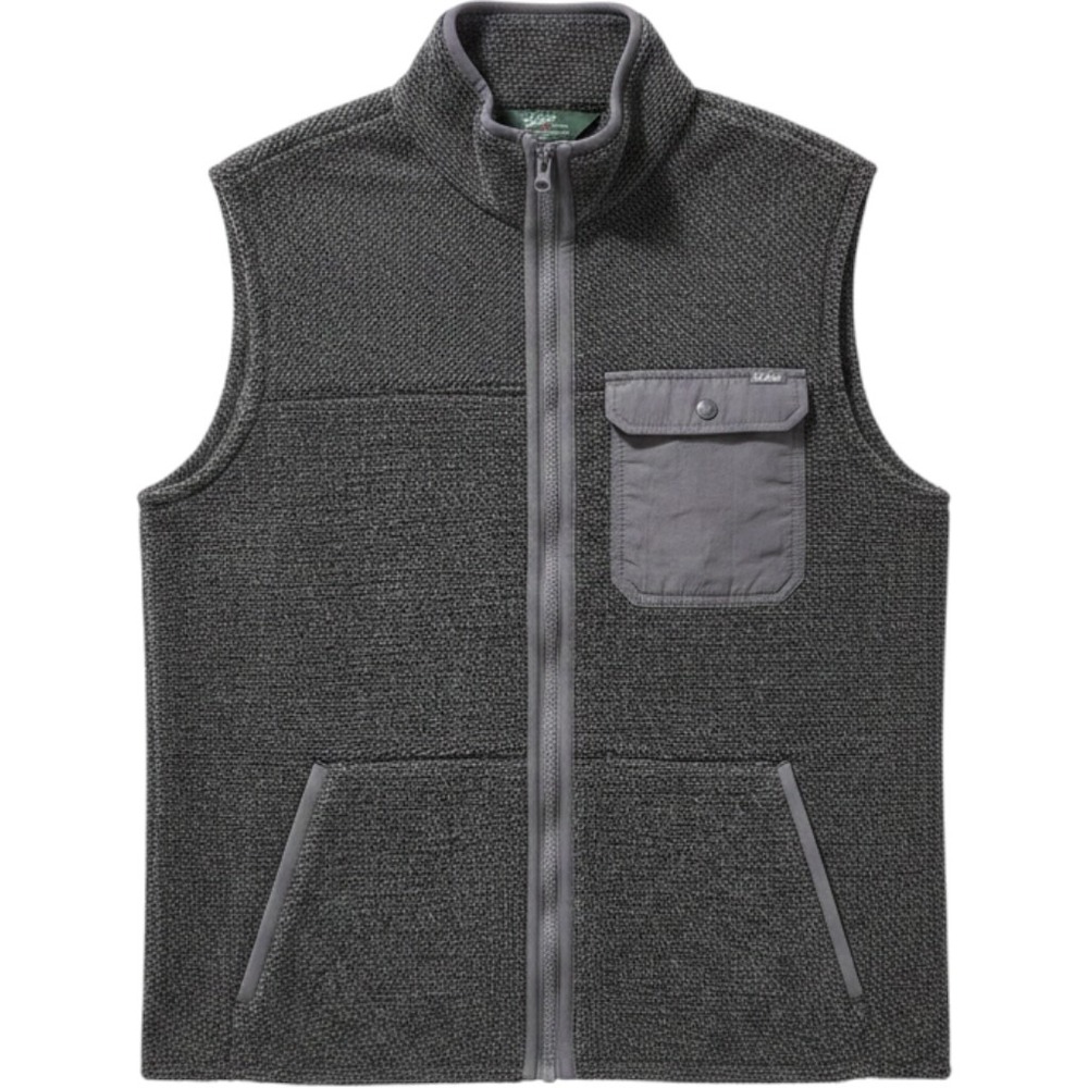 Woolrich Fleece Vest Mens Medium Gray Excellent Full Zip Pocket‎ Outdoor Hiking